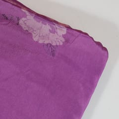 Purple Color Viscose Crepe Printed Fabric