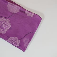 Purple Color Viscose Crepe Printed Fabric