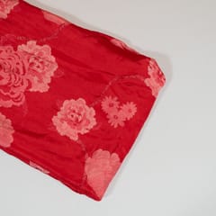 Red Color Viscose Crepe Printed Fabric