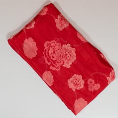 Red Color Viscose Crepe Printed Fabric