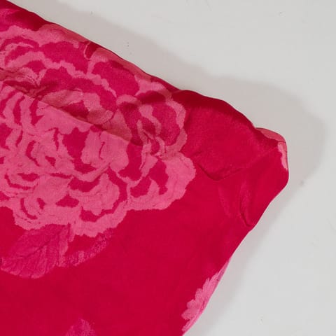 Majenta Color Viscose Crepe Printed Fabric