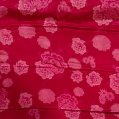 Majenta Color Viscose Crepe Printed Fabric