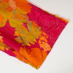 Multi Color Chinon Chiffon Printed Fabric