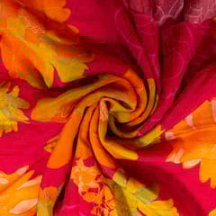 Multi Color Chinon Chiffon Printed Fabric