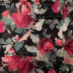 Multi Color Chinon Chiffon Printed Fabric