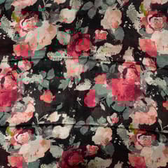 Multi Color Chinon Chiffon Printed Fabric