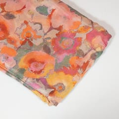 Multi Color Chinon Chiffon Printed Fabric