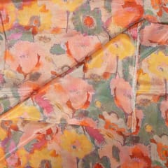 Multi Color Chinon Chiffon Printed Fabric