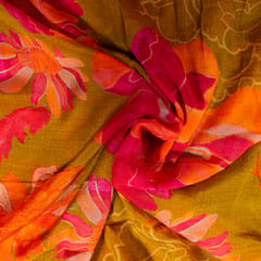 Multi Color Chinon Chiffon Printed Fabric