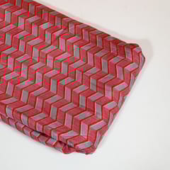 Grey Color Dola Silk Digital Printed Fabric