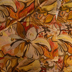 Multi Color Viscose Crepe Printed Fabric