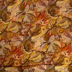 Multi Color Viscose Crepe Printed Fabric