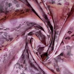 Pink Color Poplin Lycra Printed Fabric