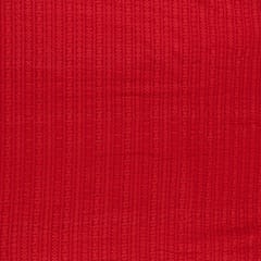 Red Color Georgette Chikan Embroidered Fabric With Sequins