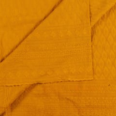 Mustard color Big width Rayon chikan fabric