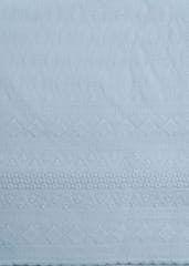 White color Big width Rayon chikan fabric