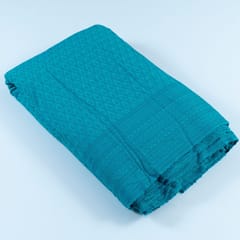 Firozi color Big width Rayon chikan fabric