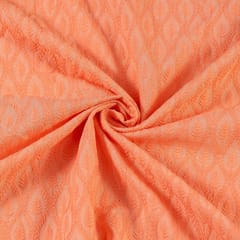 Peach color Big width Rayon chikan fabric