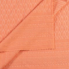 Peach color Big width Rayon chikan fabric