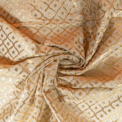 Dyeable Cotton Zari Jacquard Fabric