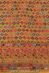 Georgette Thread and Faux Mirror Embroidered Fabric