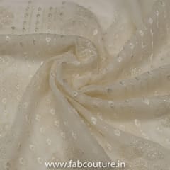Georgette Sequins Embroidery ( 1.6 mtr cut piece)