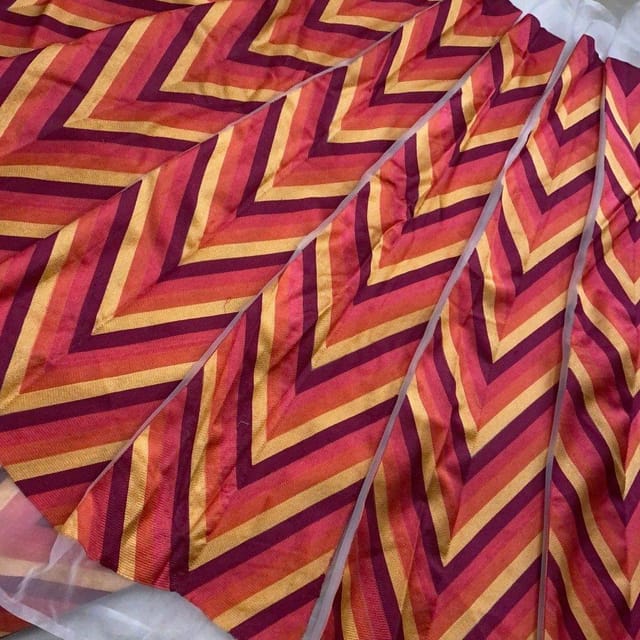 Multi Colour Organza Thread Embroidered Kali
