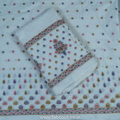 White Cotton Embroidery Set