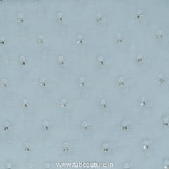 White Dyeable Mal Embroidered Fabric