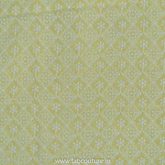 Lemon Color Georgette Embroidered Fabric