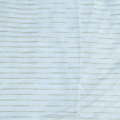 White Dyeable Georgette Embroidered Fabric