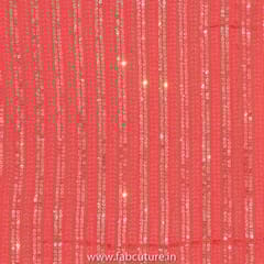 Georgette Sequins Embroidered Fabric