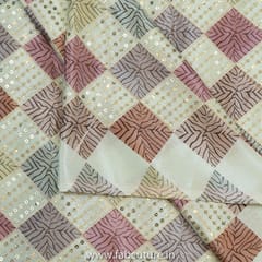 Chinon Chiffon Embroidery With Print fabric