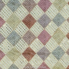 Chinon Chiffon Embroidery With Print fabric