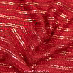 Georgette Sequins Embroidered Fabric