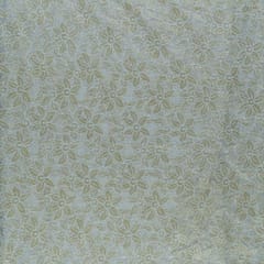 Net Lace fabric with golden Zari