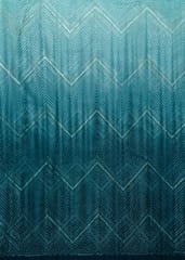 Green Color Organza Digital Print With Gota Embroidered Fabric (1.40Meter Piece)
