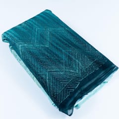 Green Color Organza Digital Print With Gota Embroidered Fabric (1.40Meter Piece)