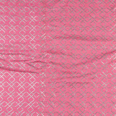 Gajree Color Chanderi Gota Embroidered Fabric