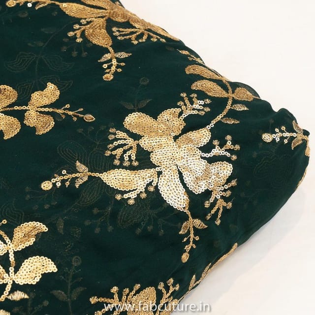 Georgette Sequins Embroidered Fabric