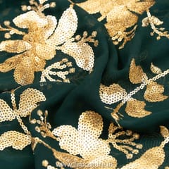 Georgette Sequins Embroidered Fabric