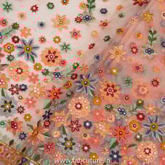 Organza Sequins Embroidered Fabric