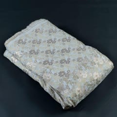 White Dyeable Dola Silk Jacquard fabric