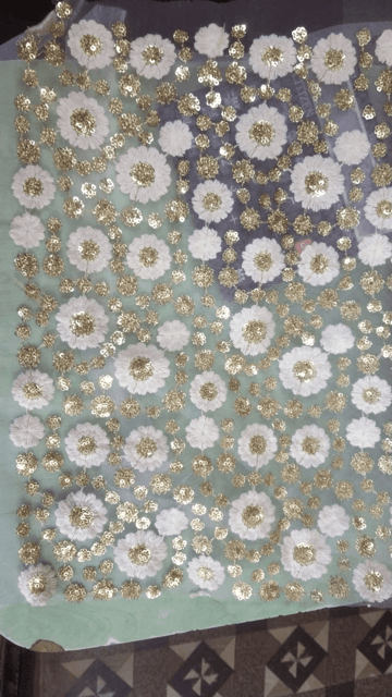 Net Embroidered Fabric
