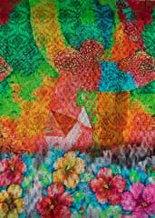 Multicolor Georgette Digital Printed Fabric