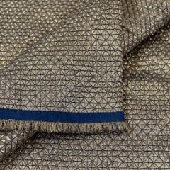 Navy Blue Color Jacquard Silk fabric