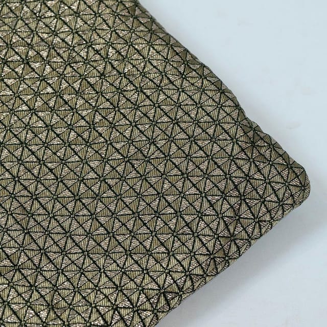 Bottle Green Color Jacquard Silk fabric
