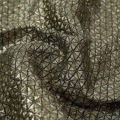 Bottle Green Color Jacquard Silk fabric