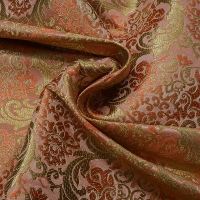 PeachKimkhab Brocade fabric