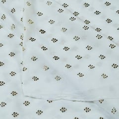 White Dyeable Chinon Chiffon Heat Set fabric